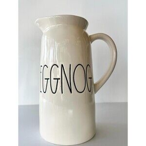 RARE Rae Dunn Artisan Collection By Magenta Eggnog Pitcher 9" Tall